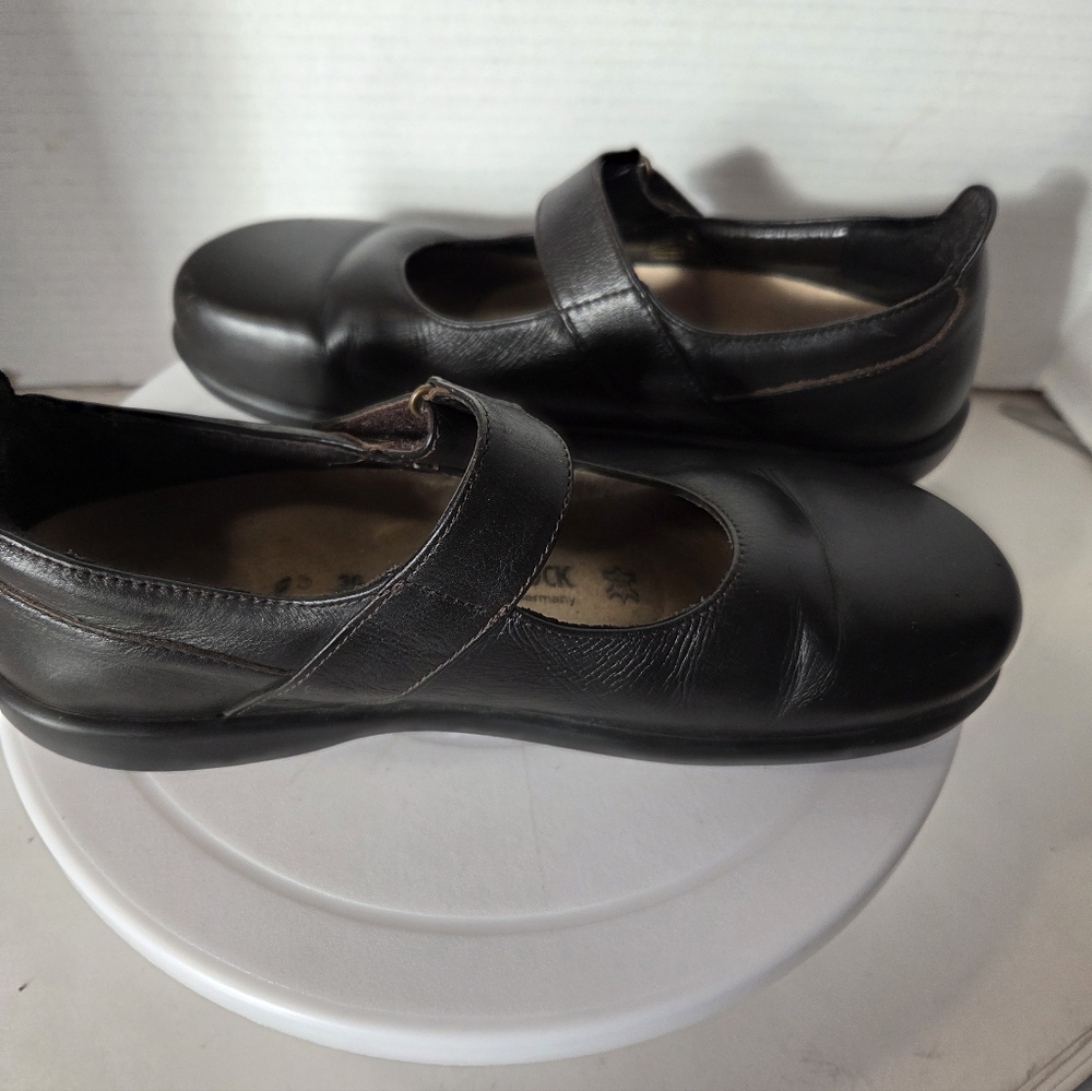 Birkenstock Women's Black Leather Mary Jane Shoes Size 36 Or 5-5.5 - Picture 7 of 9